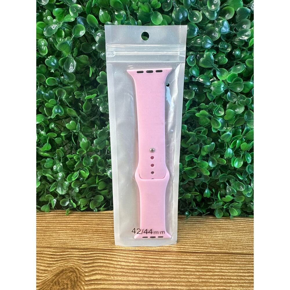 New Pink Silicone Smart Watch Band Compatible with Apple Watch 42mm 44 mm Gift